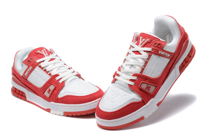 LV TRAINER SNEAKER RED